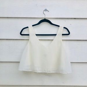 White crop top